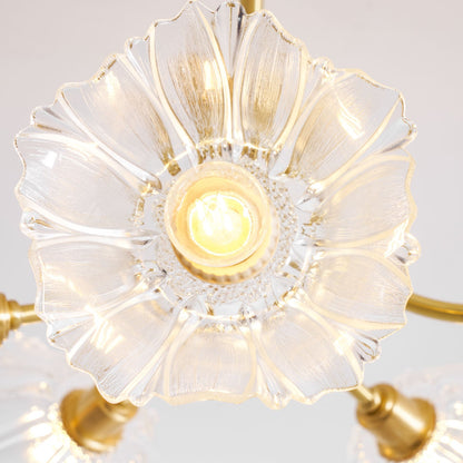 Kalin Flower Glass Chandelier - Elegant Design, Adjustable Height