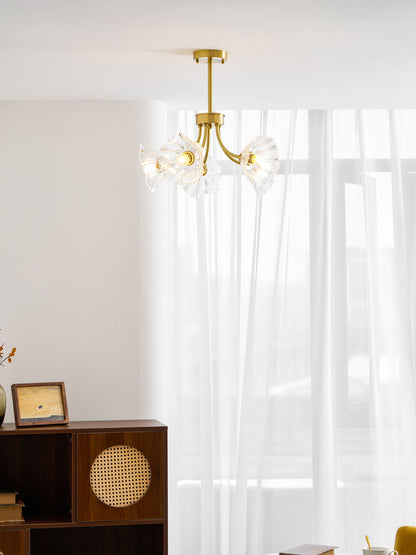 Kalin Flower Glass Chandelier - Elegant Design, Adjustable Height