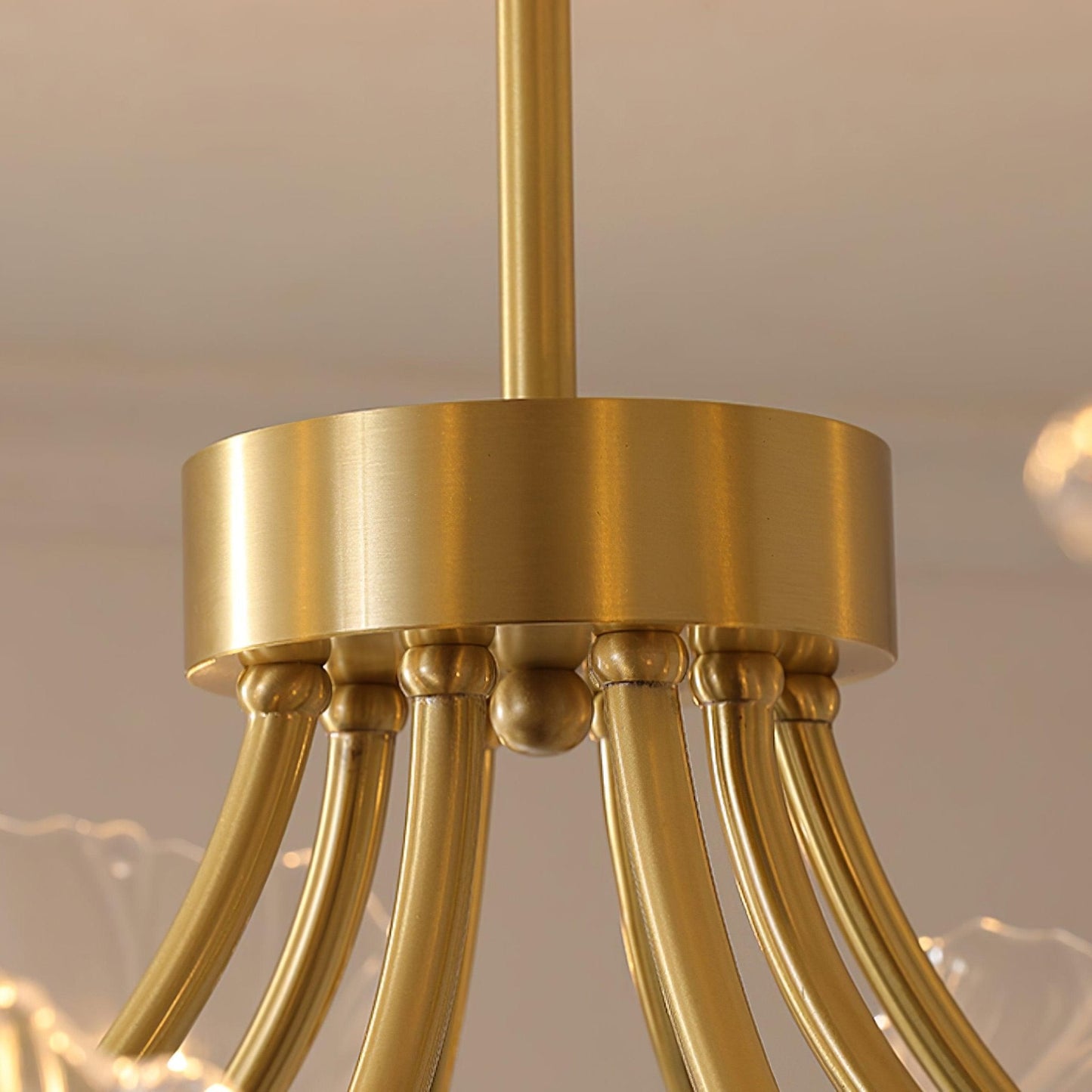 Kalin Flower Glass Chandelier - Elegant Design, Adjustable Height