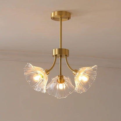 Kalin Flower Glass Chandelier - Elegant Design, Adjustable Height