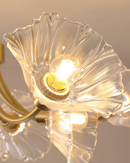 Kalin Flower Glass Chandelier - Elegant Design, Adjustable Height