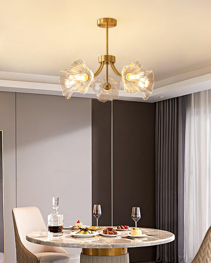 Kalin Flower Glass Chandelier - Elegant Design, Adjustable Height