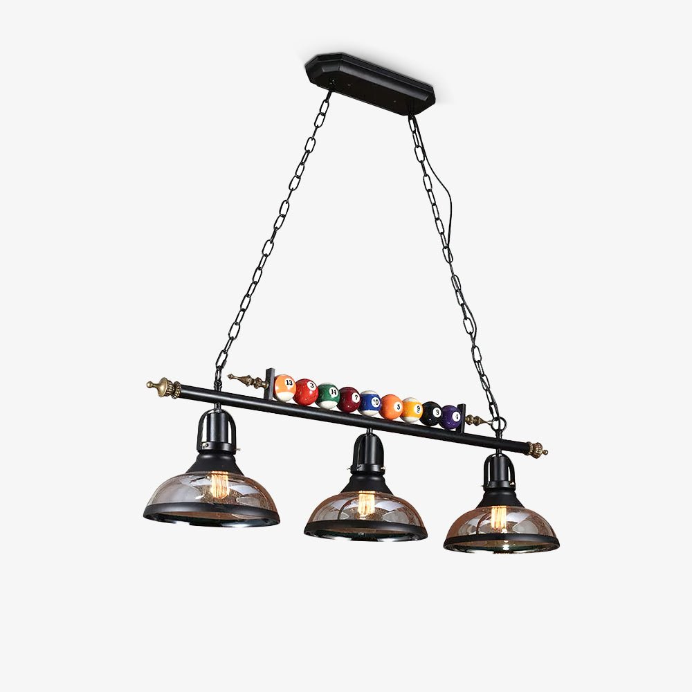 Kasha Billiard Chandelier - Elegant Lighting with Adjustable Height &
