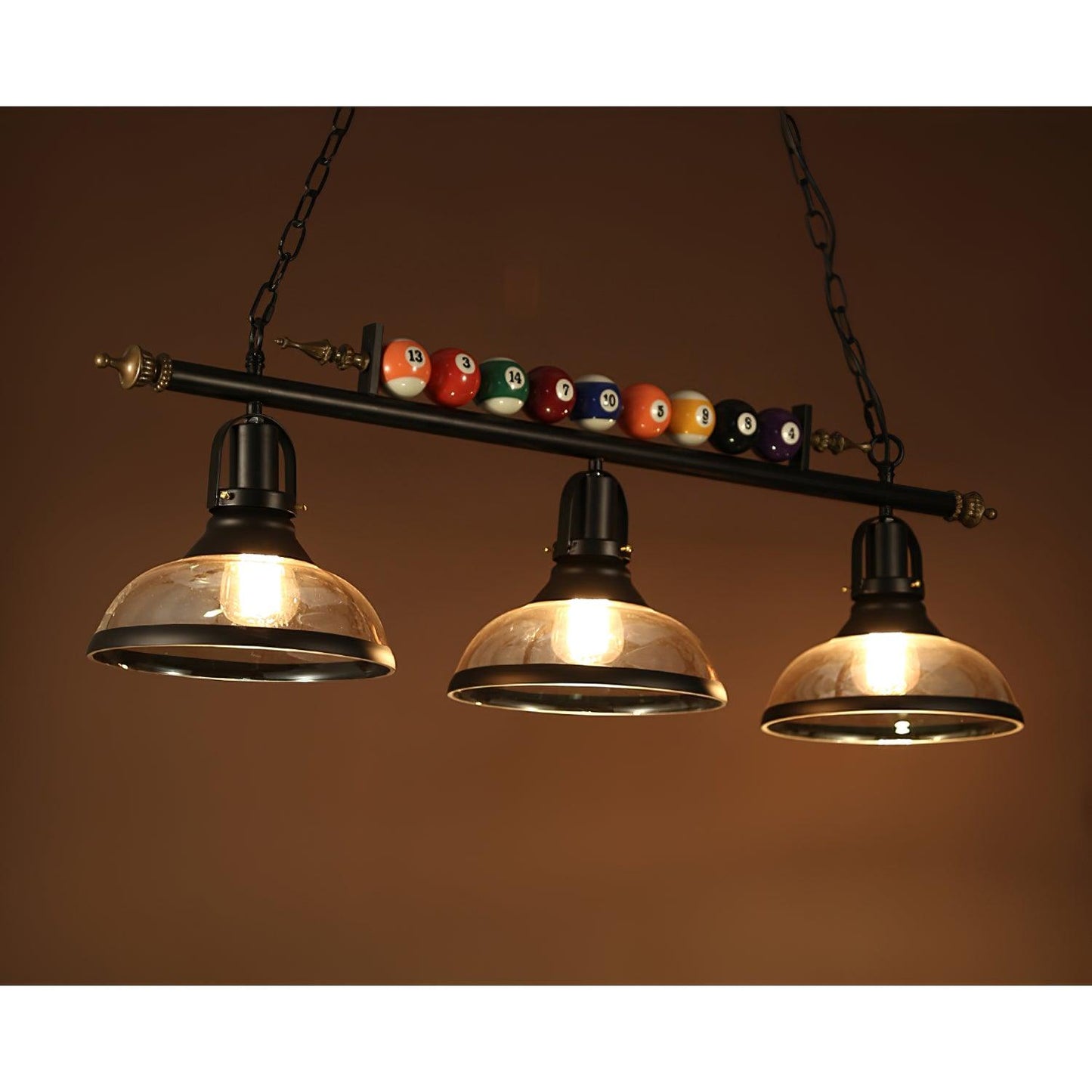 Kasha Billiard Chandelier - Elegant Lighting with Adjustable Height &