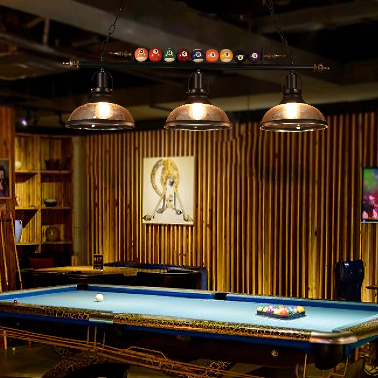 Kasha Billiard Chandelier - Elegant Lighting with Adjustable Height &