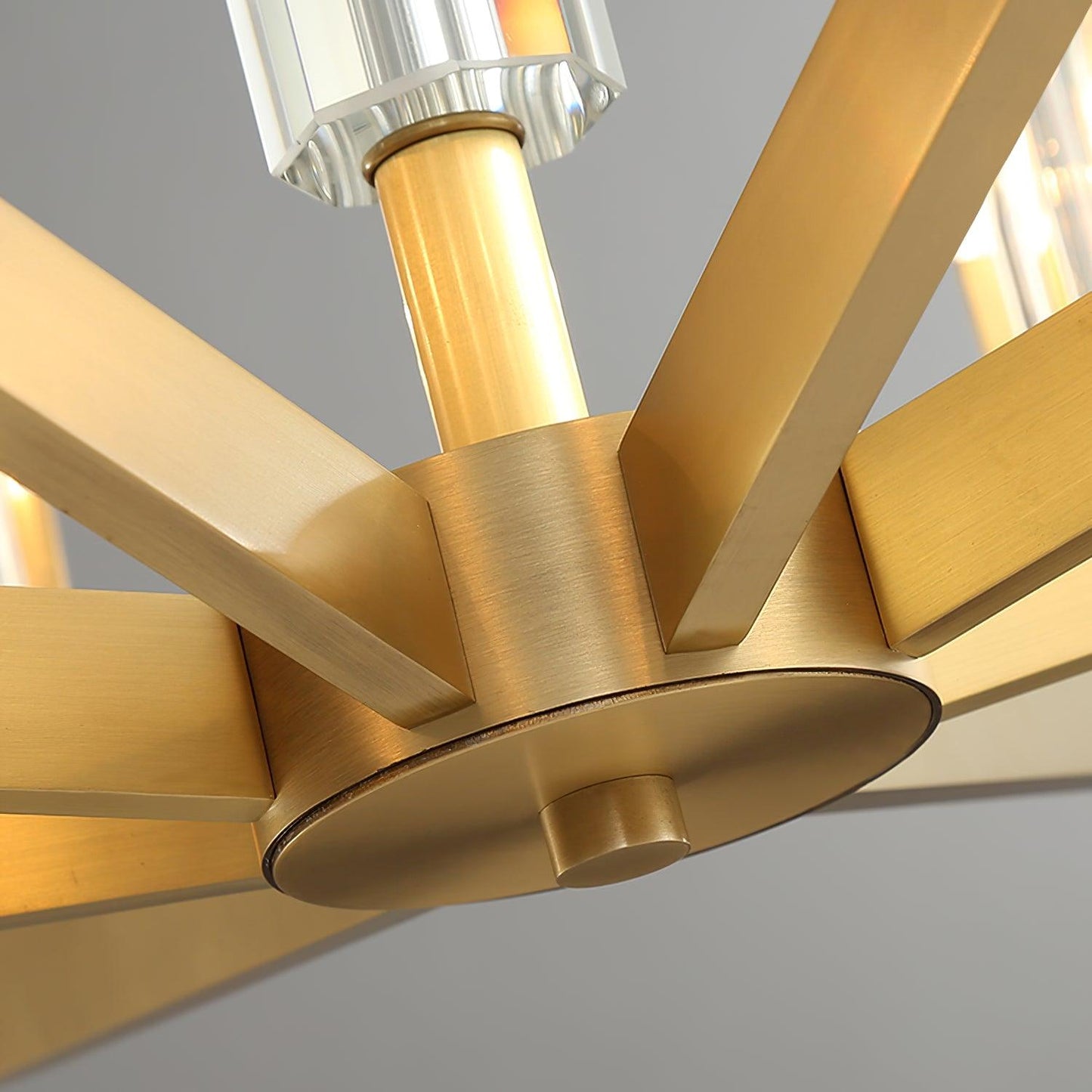 Kayla Brass Chandelier - Elegant Design with Adjustable Height & Dimma