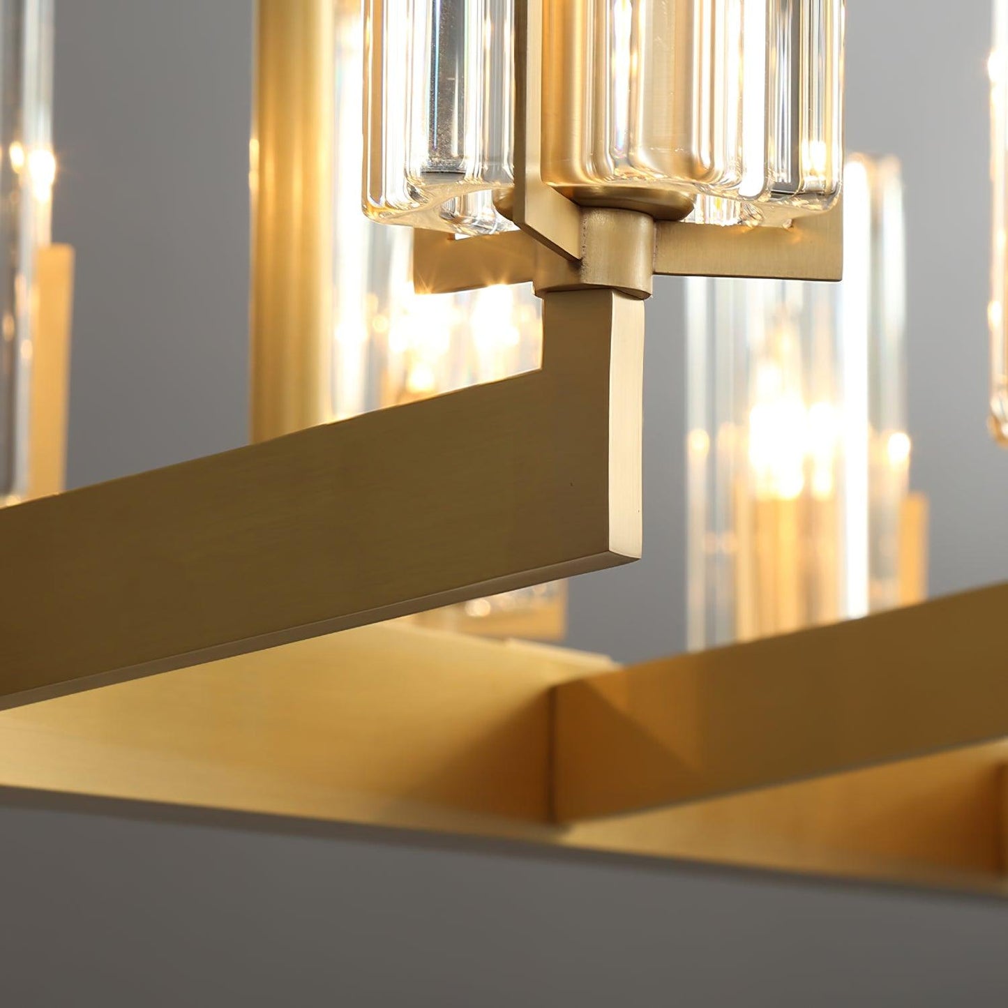 Kayla Brass Chandelier - Elegant Design with Adjustable Height & Dimma