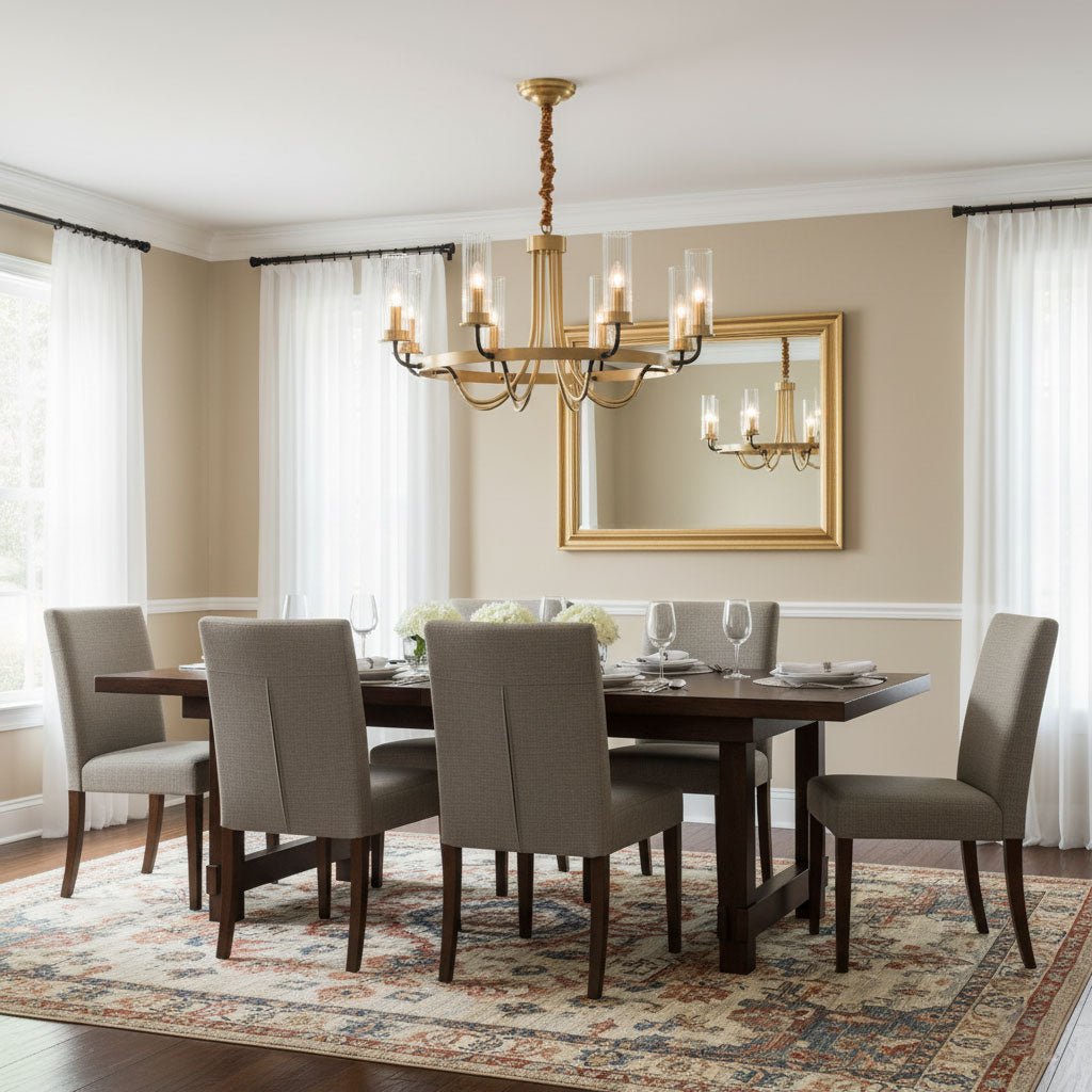 Kearney Chandelier - Elegant Design with Adjustable Height & LED Light