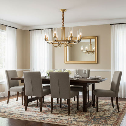 Kearney Chandelier - Elegant Design with Adjustable Height & LED Light