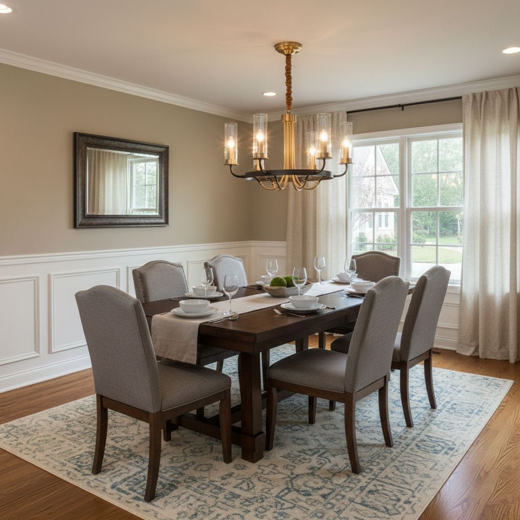 Kearney Chandelier - Elegant Design with Adjustable Height & LED Light
