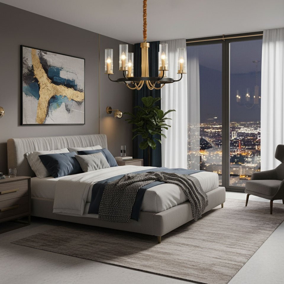 Kearney Chandelier - Elegant Design with Adjustable Height & LED Light