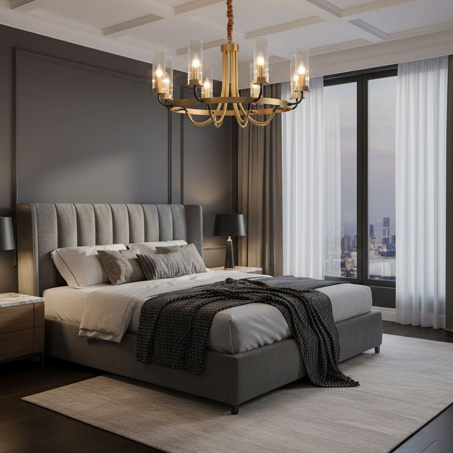 Kearney Chandelier - Elegant Design with Adjustable Height & LED Light