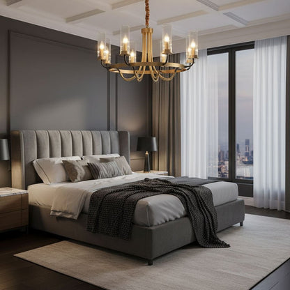 Kearney Chandelier - Elegant Design with Adjustable Height & LED Light