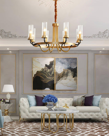 Kearney Chandelier - Elegant Design with Adjustable Height & LED Light