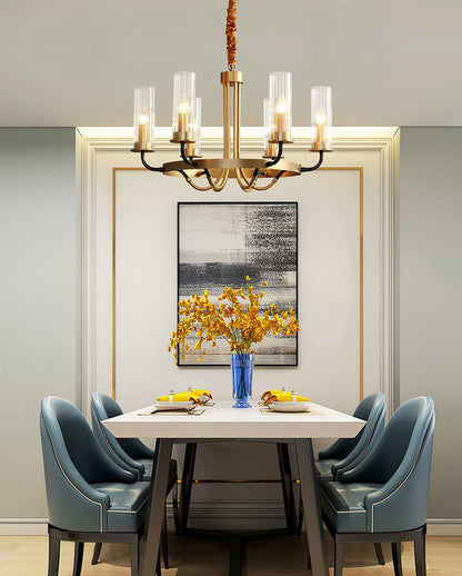 Kearney Chandelier - Elegant Design with Adjustable Height & LED Light