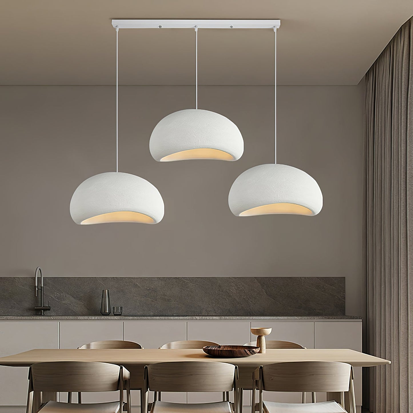 Zenra Wabi-Sabi Organic Chandelier - Eco-Friendly, Adjustable Height