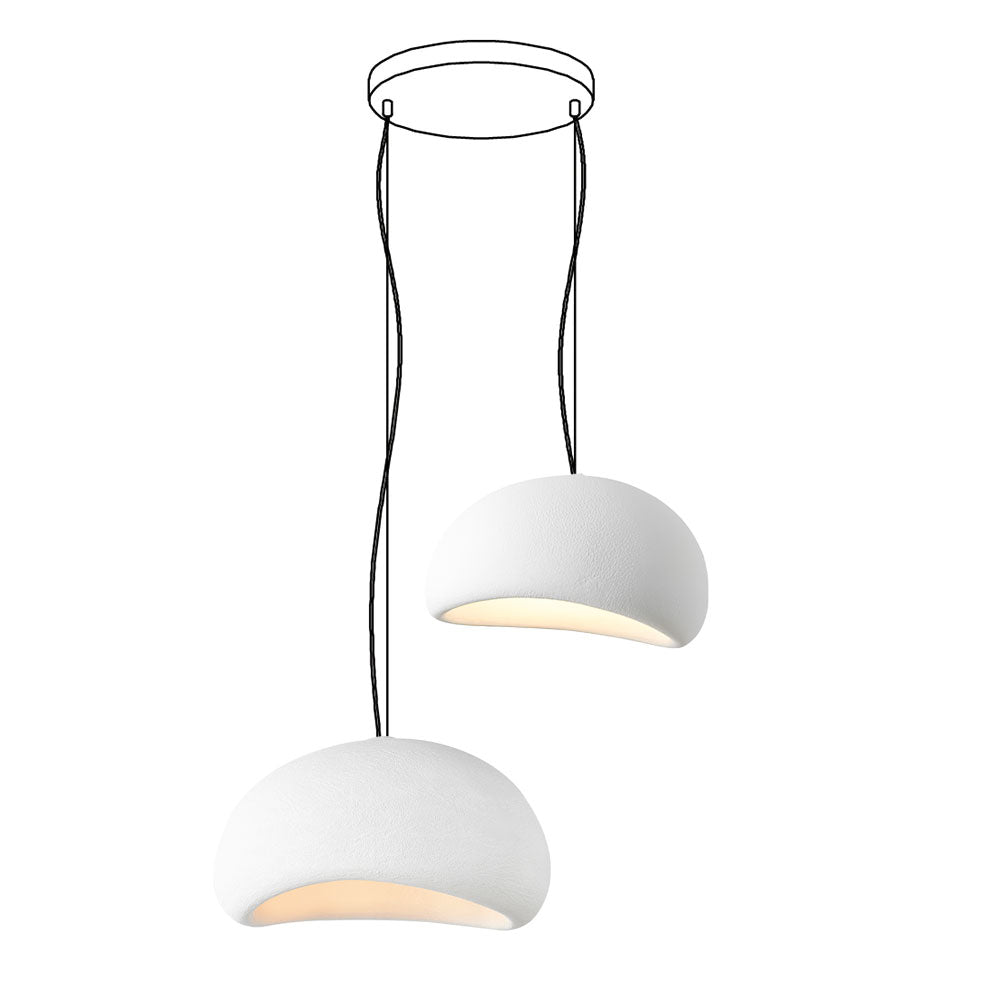 Zenra Wabi-Sabi Organic Chandelier - Eco-Friendly, Adjustable Height