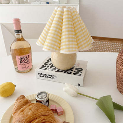 Kicsi Knife Pleat Table Lamp - Elegant Design, Soft Ambient Lighting