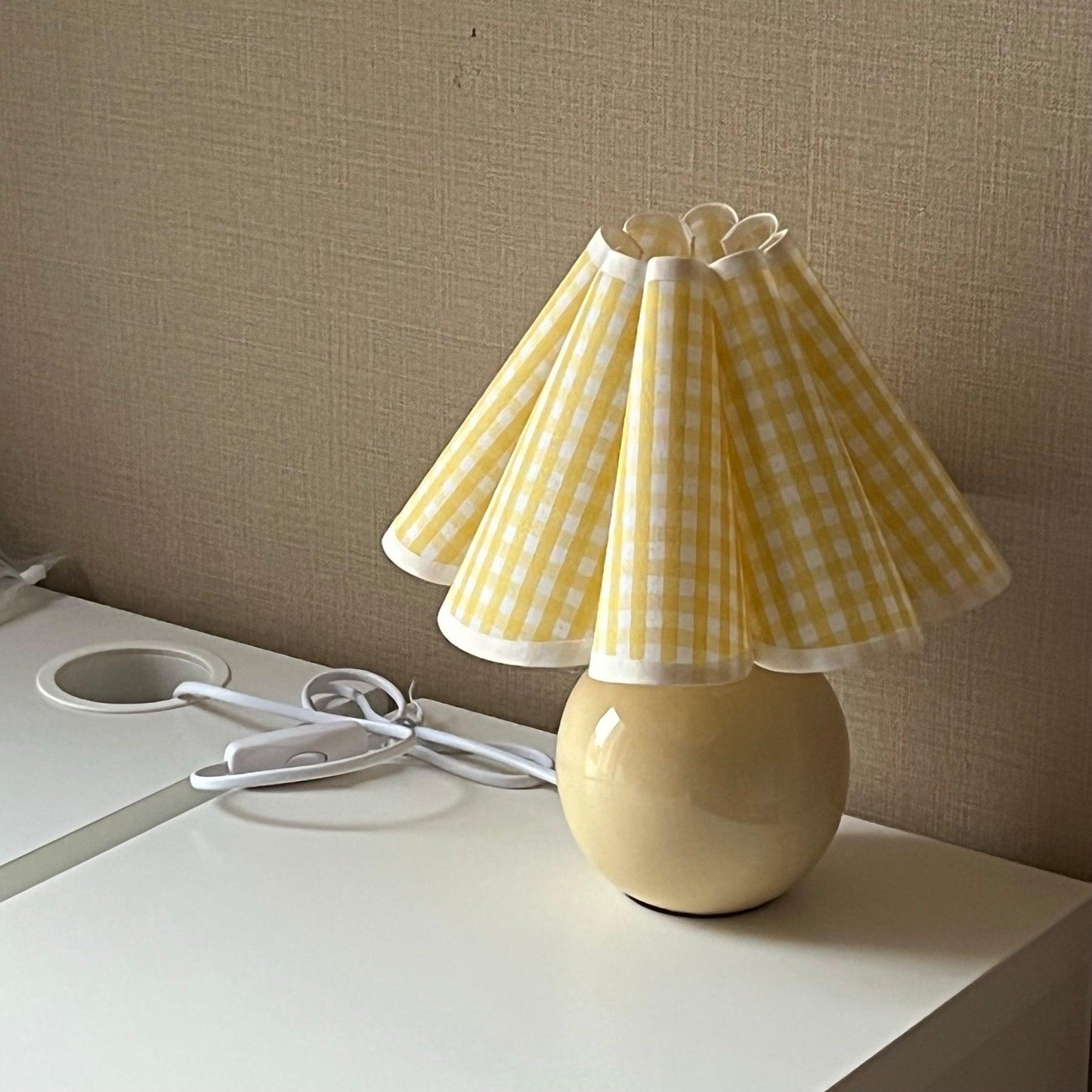 Kicsi Knife Pleat Table Lamp - Elegant Design, Soft Ambient Lighting