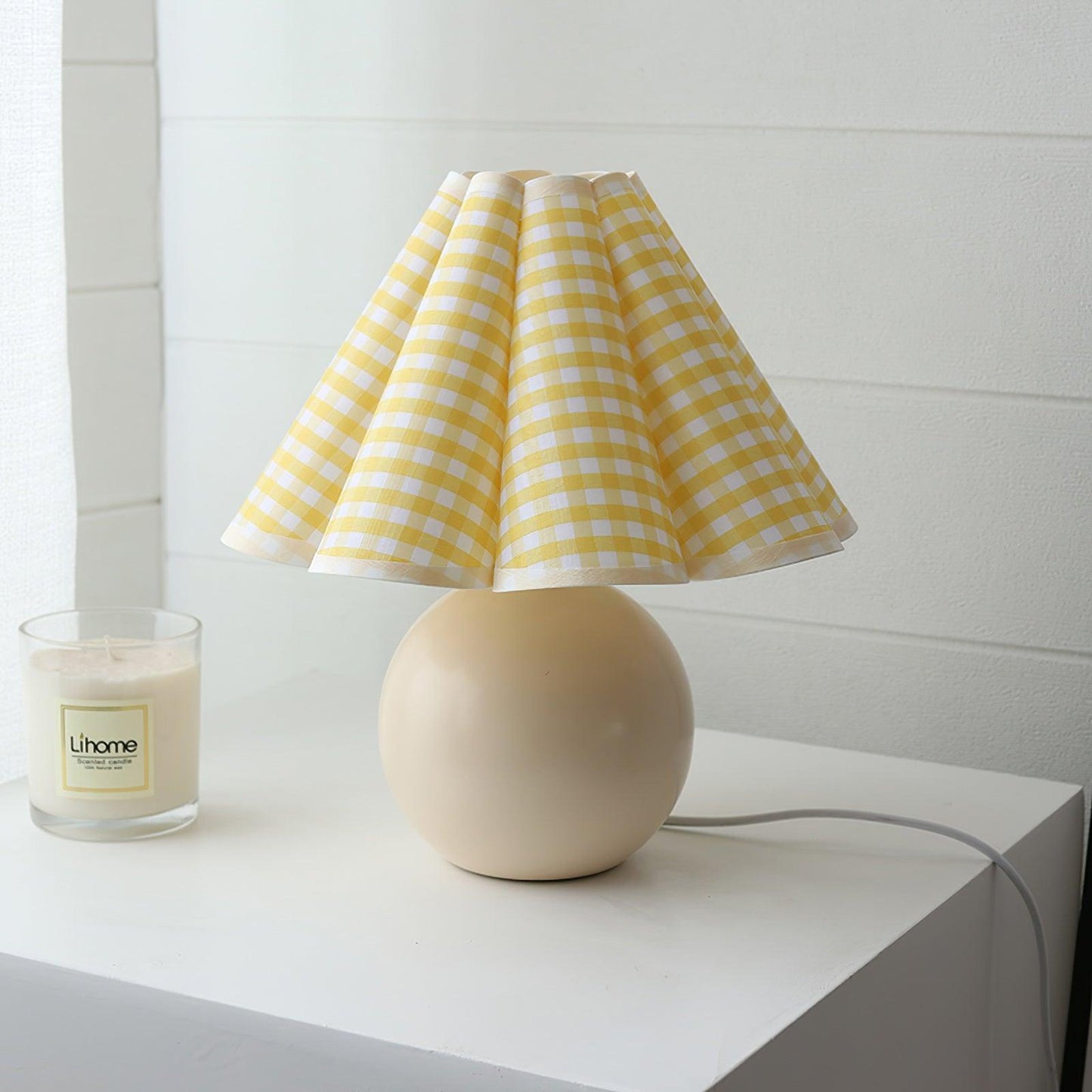 Kicsi Knife Pleat Table Lamp - Elegant Design, Soft Ambient Lighting