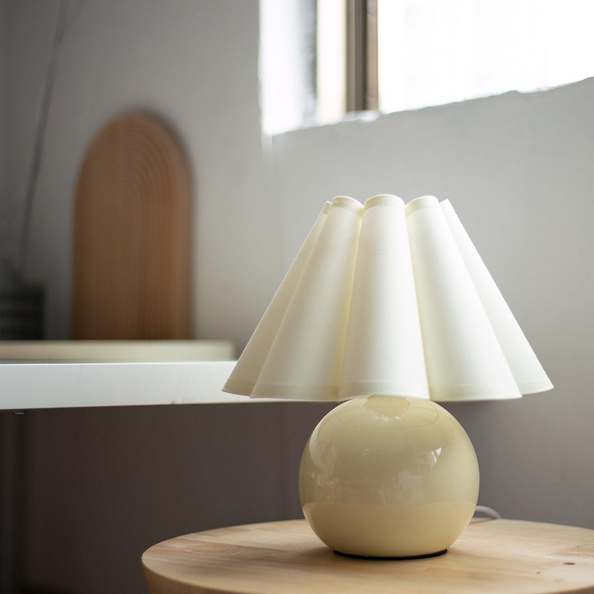 Kicsi Knife Pleat Table Lamp - Elegant Design, Soft Ambient Lighting