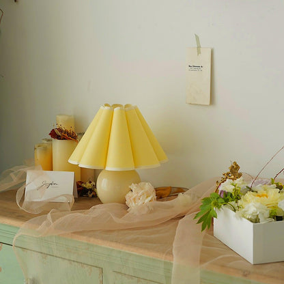 Kicsi Knife Pleat Table Lamp - Elegant Design, Soft Ambient Lighting