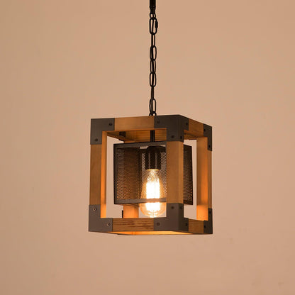 Rectangle Kitchen Island Chandelier with Adjustable Height & LED Light