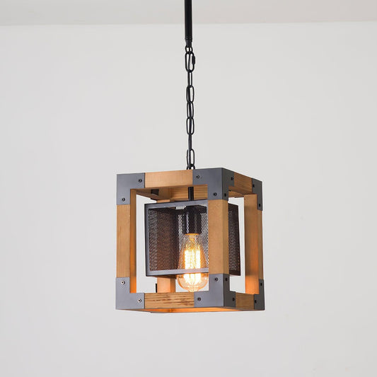 Rectangle Kitchen Island Chandelier with Adjustable Height & LED Light