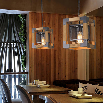 Rectangle Kitchen Island Chandelier with Adjustable Height & LED Light