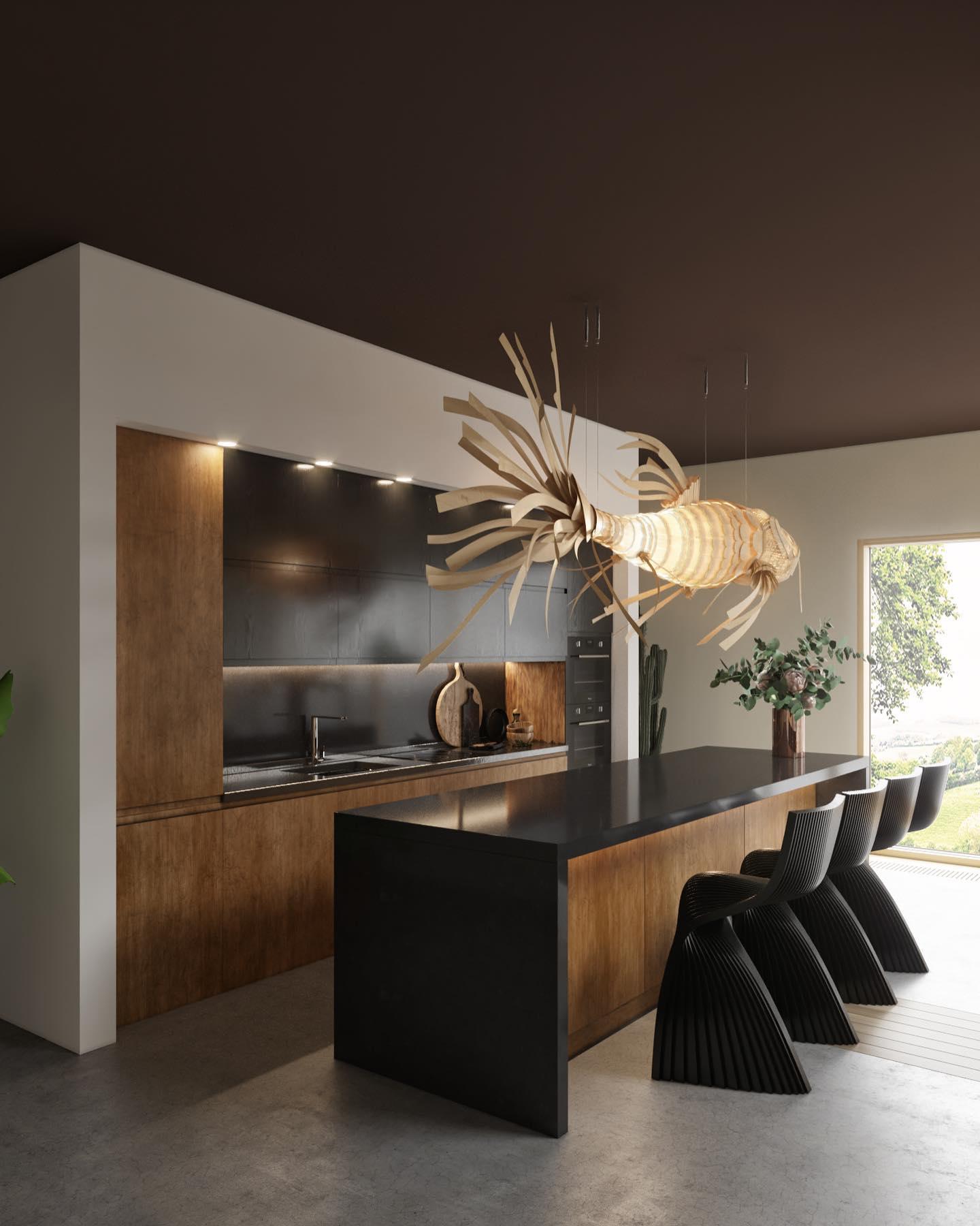 Koi Chandelier - Elegant Design with Adjustable Brightness & Energy Ef