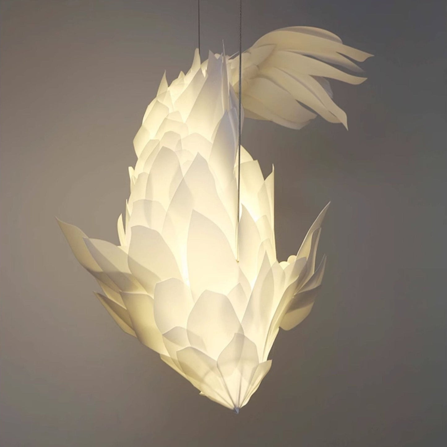 Koi Fish Chandelier - Elegant Design with Adjustable Brightness & Uniq