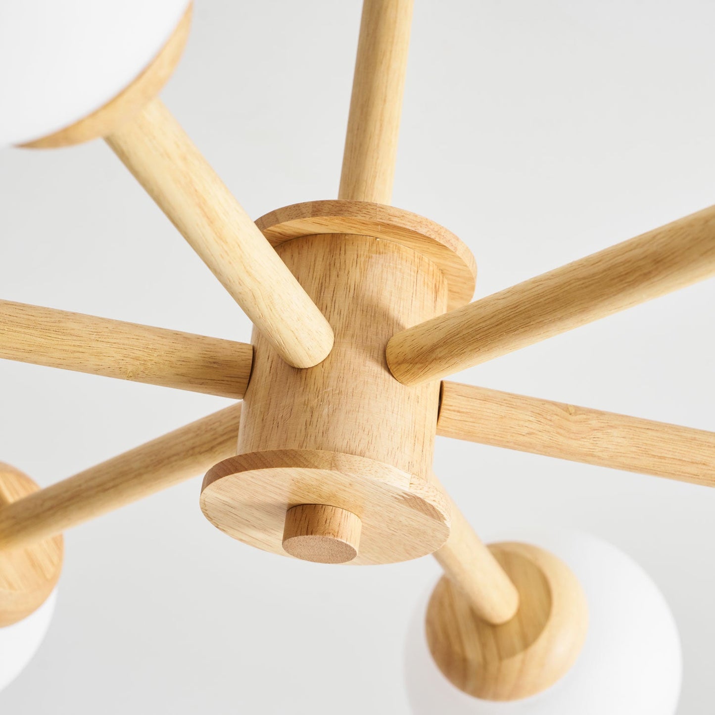 Kozan Wooden Chandelier - Elegant Design with Adjustable Height & LED