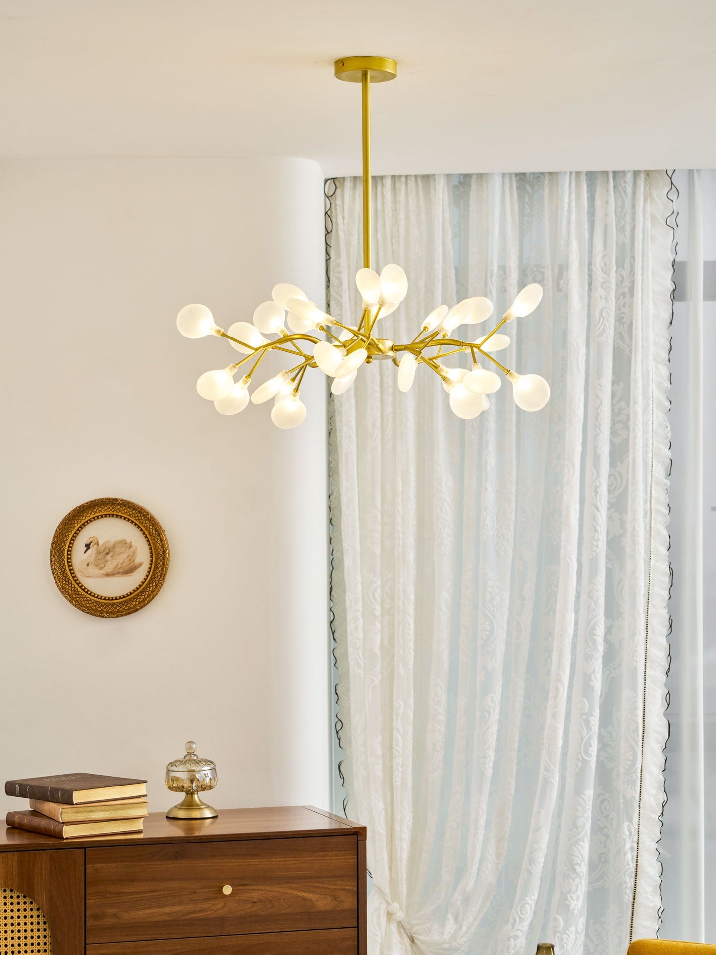 LED Firefly Sputnik Chandelier - Modern Design with Adjustable Arms