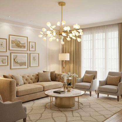 LED Firefly Sputnik Chandelier - Modern Design with Adjustable Arms
