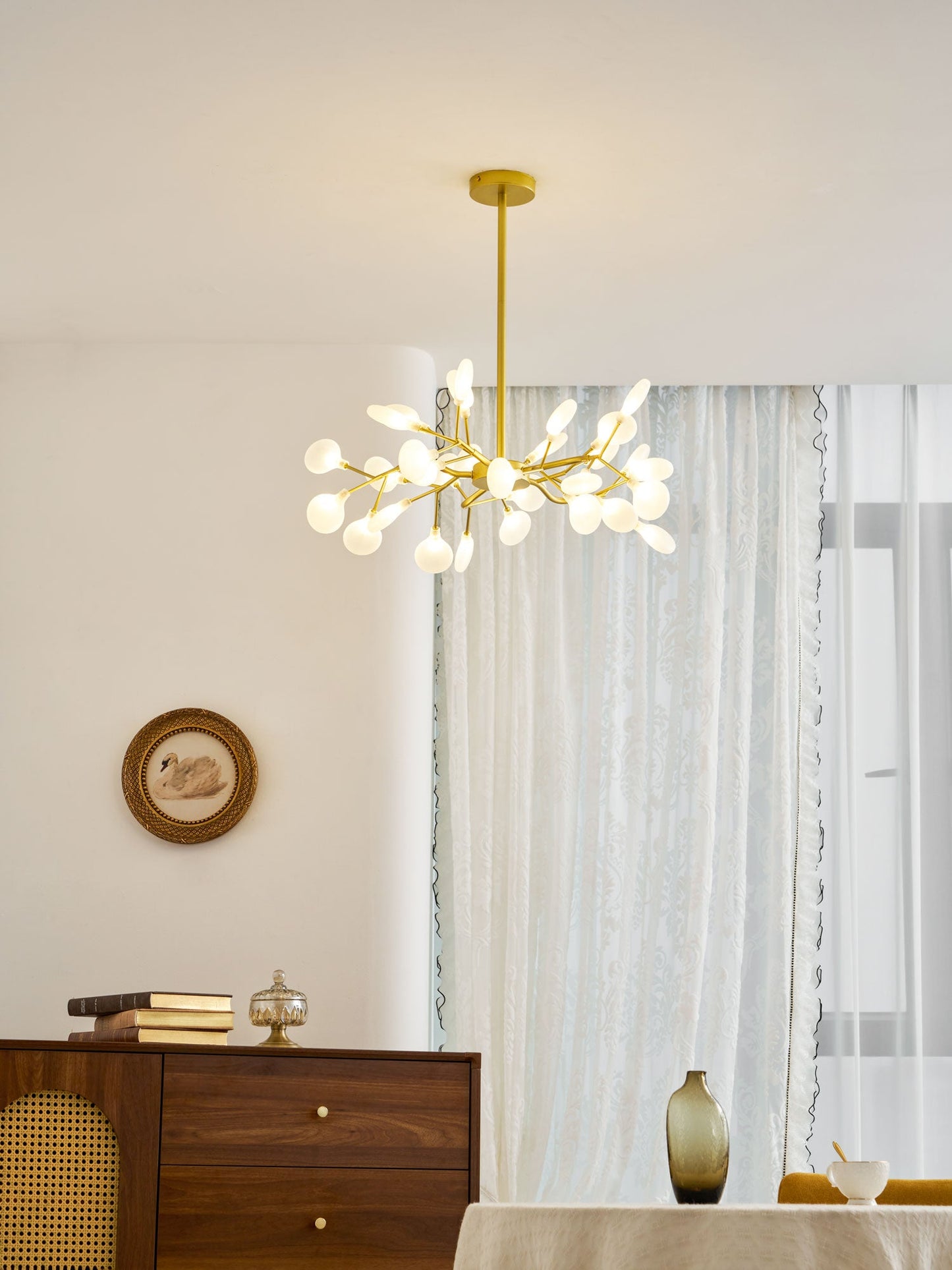 LED Firefly Sputnik Chandelier - Modern Design with Adjustable Arms