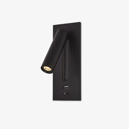 Black USB Wall Light with Adjustable Brightness and Touch Control