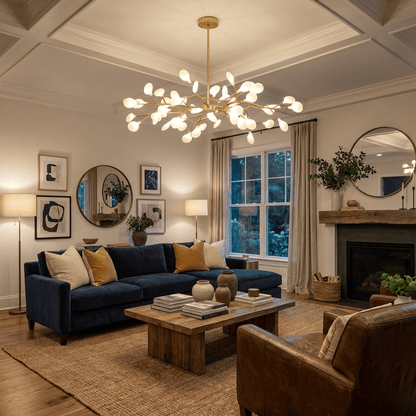 LED Firefly Sputnik Chandelier - Modern Design with Adjustable Arms