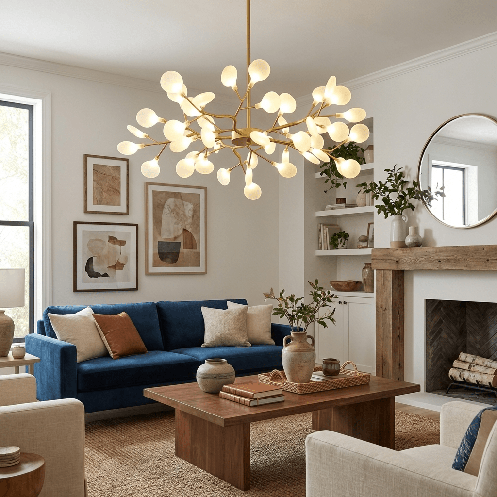 LED Firefly Sputnik Chandelier - Modern Design with Adjustable Arms