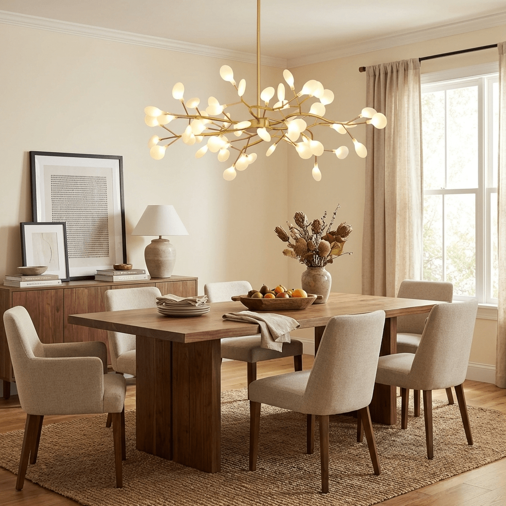 LED Firefly Sputnik Chandelier - Modern Design with Adjustable Arms