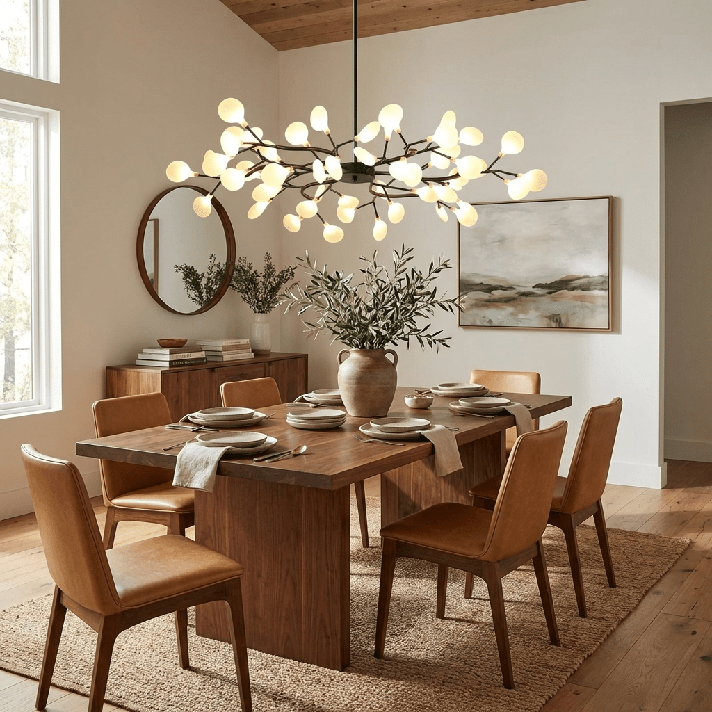 LED Firefly Sputnik Chandelier - Modern Design with Adjustable Arms