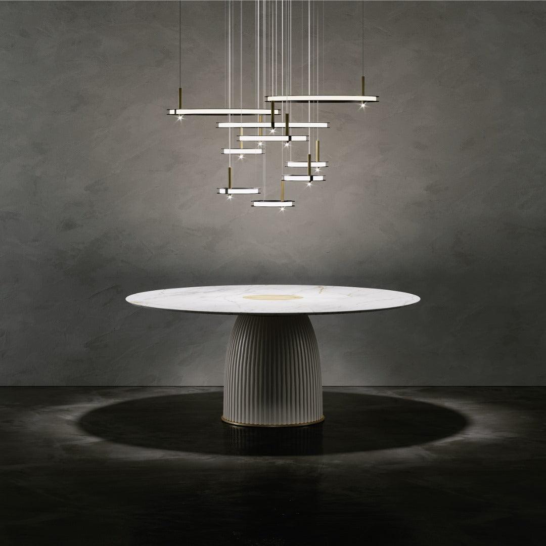 Labilis Crystal Chandelier - Elegant Lighting with Adjustable Brightne