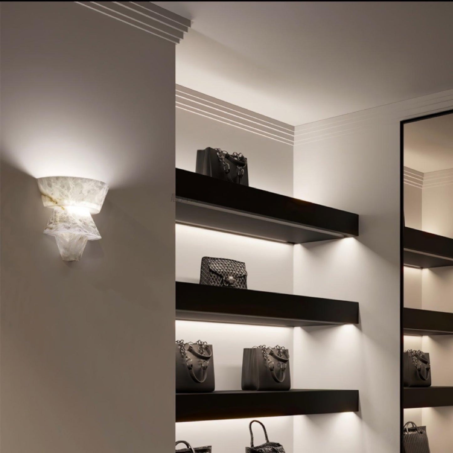 Professional Laboratory Alabaster Wall Light with Adjustable Brightnes