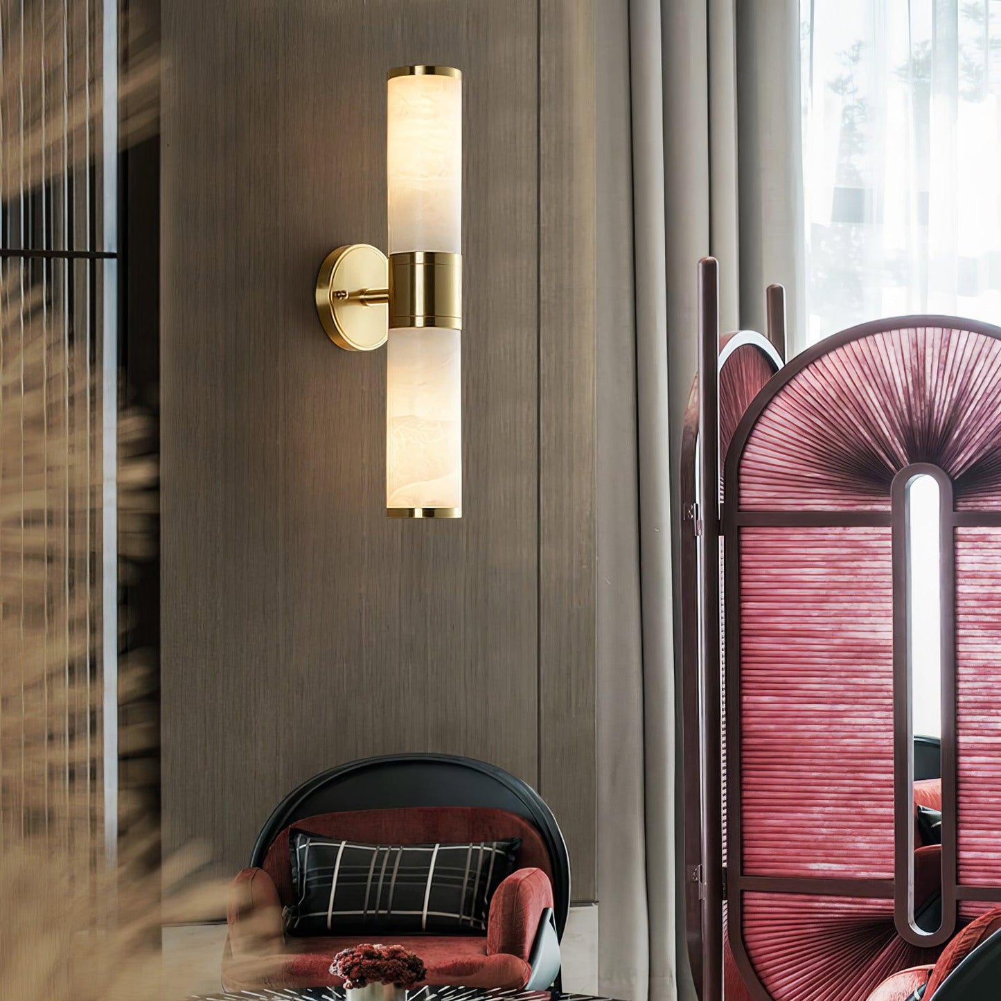 Alabaster Wall Lamp - Elegant Design with Soft Glow & Adjustable Angle