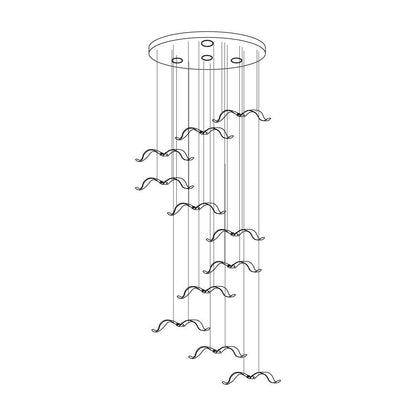 Elegant Large Seagull Chandelier - Adjustable Height, Energy-Efficient