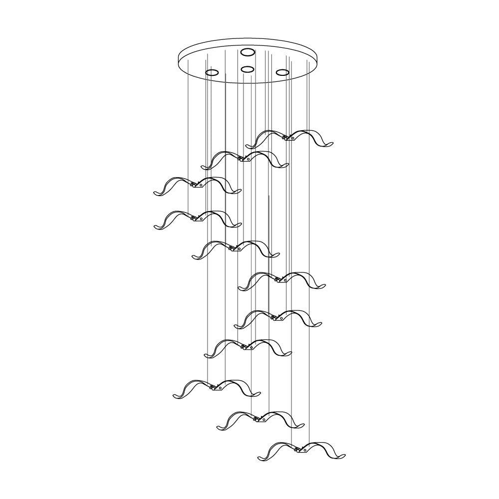 Elegant Large Seagull Chandelier - Adjustable Height, Energy-Efficient