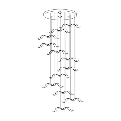 Elegant Large Seagull Chandelier - Adjustable Height, Energy-Efficient