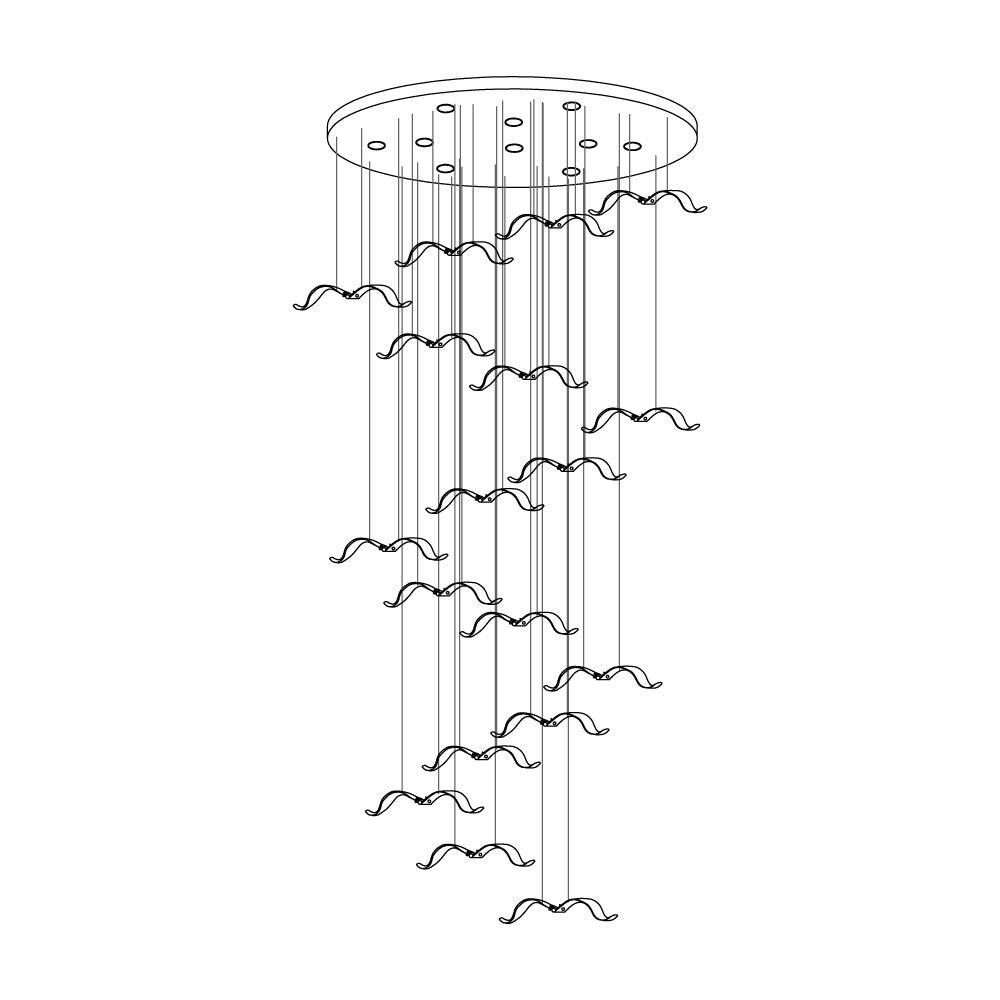 Elegant Large Seagull Chandelier - Adjustable Height, Energy-Efficient