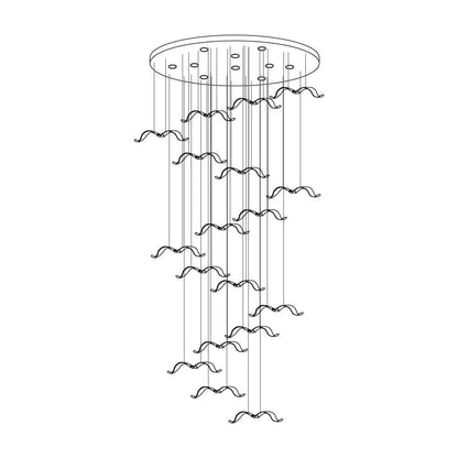 Elegant Large Seagull Chandelier - Adjustable Height, Energy-Efficient