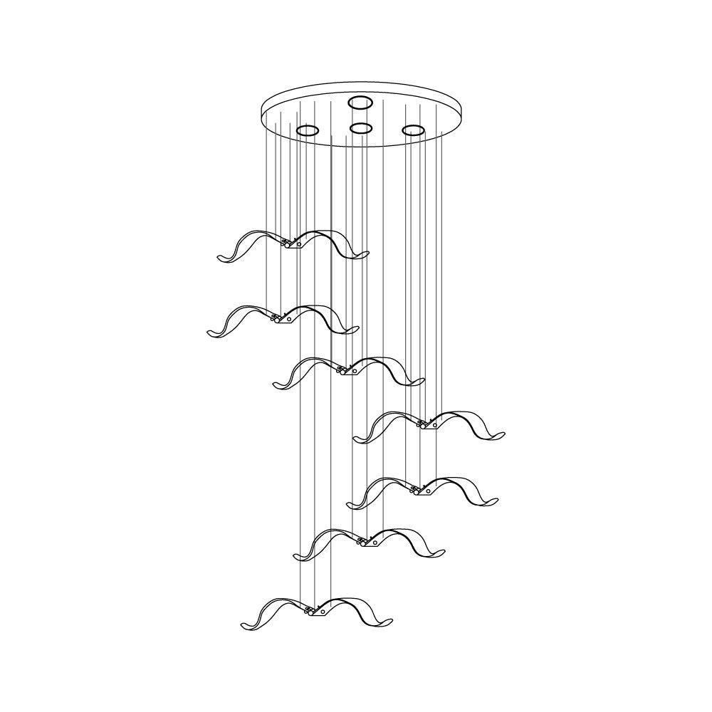 Elegant Large Seagull Chandelier - Adjustable Height, Energy-Efficient