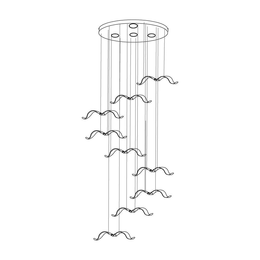 Elegant Large Seagull Chandelier - Adjustable Height, Energy-Efficient